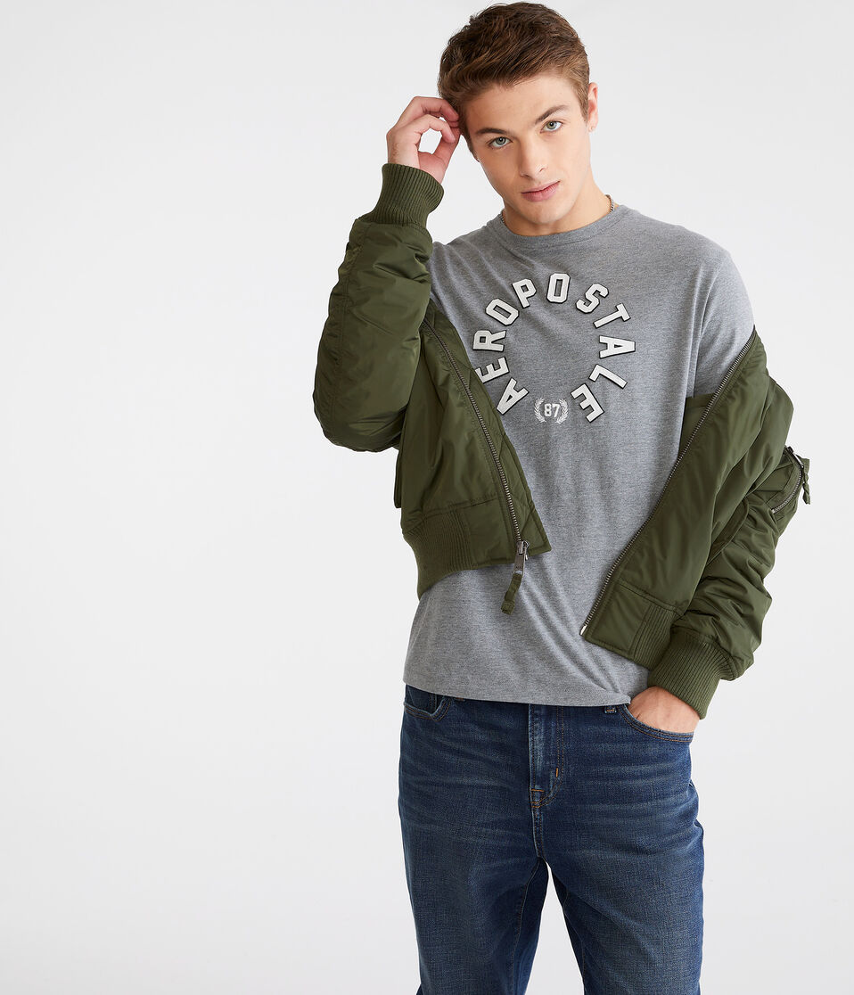 Aeropostale Circle Appliqué Graphic Tee