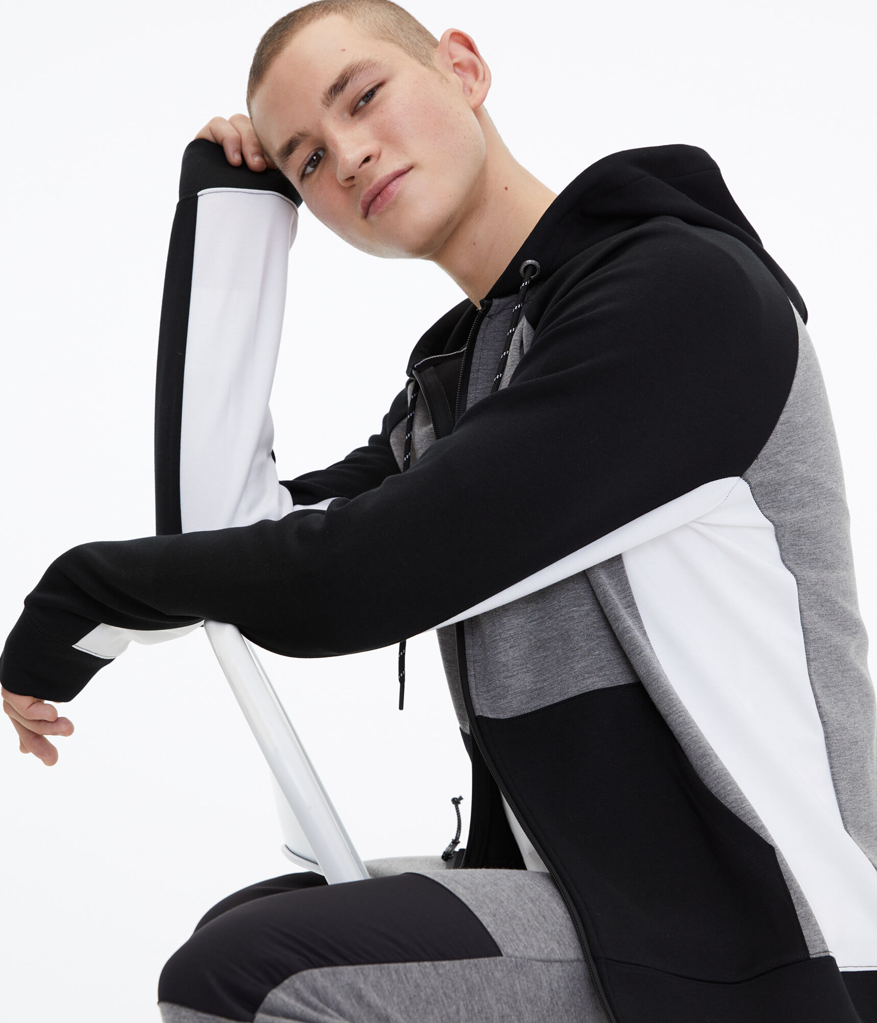 Air Softspun Tech Fleece Colorblocked Full-Zip Hoodie