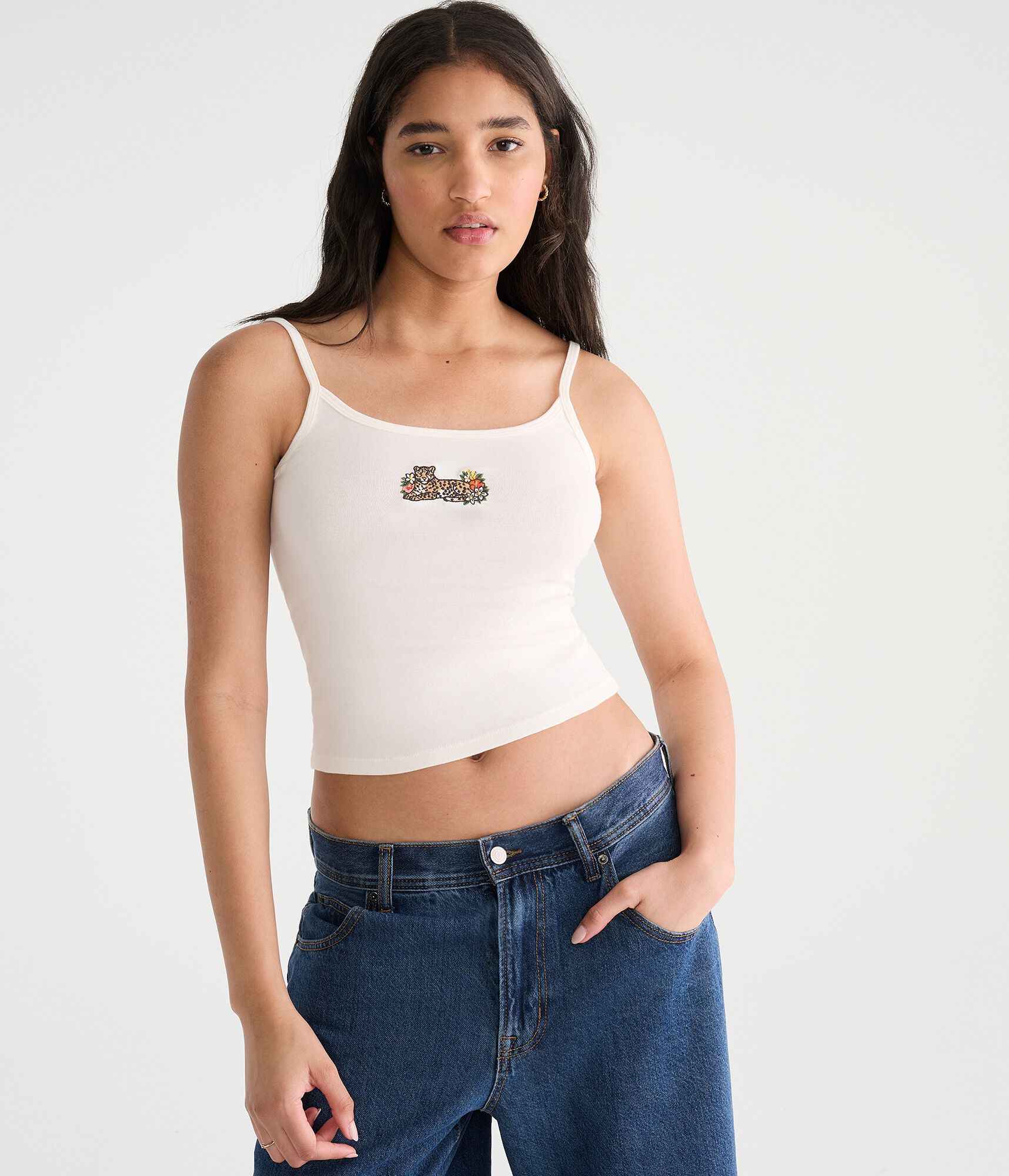 D&eacute;j&agrave; For Aero Leopard Graphic Tank Top