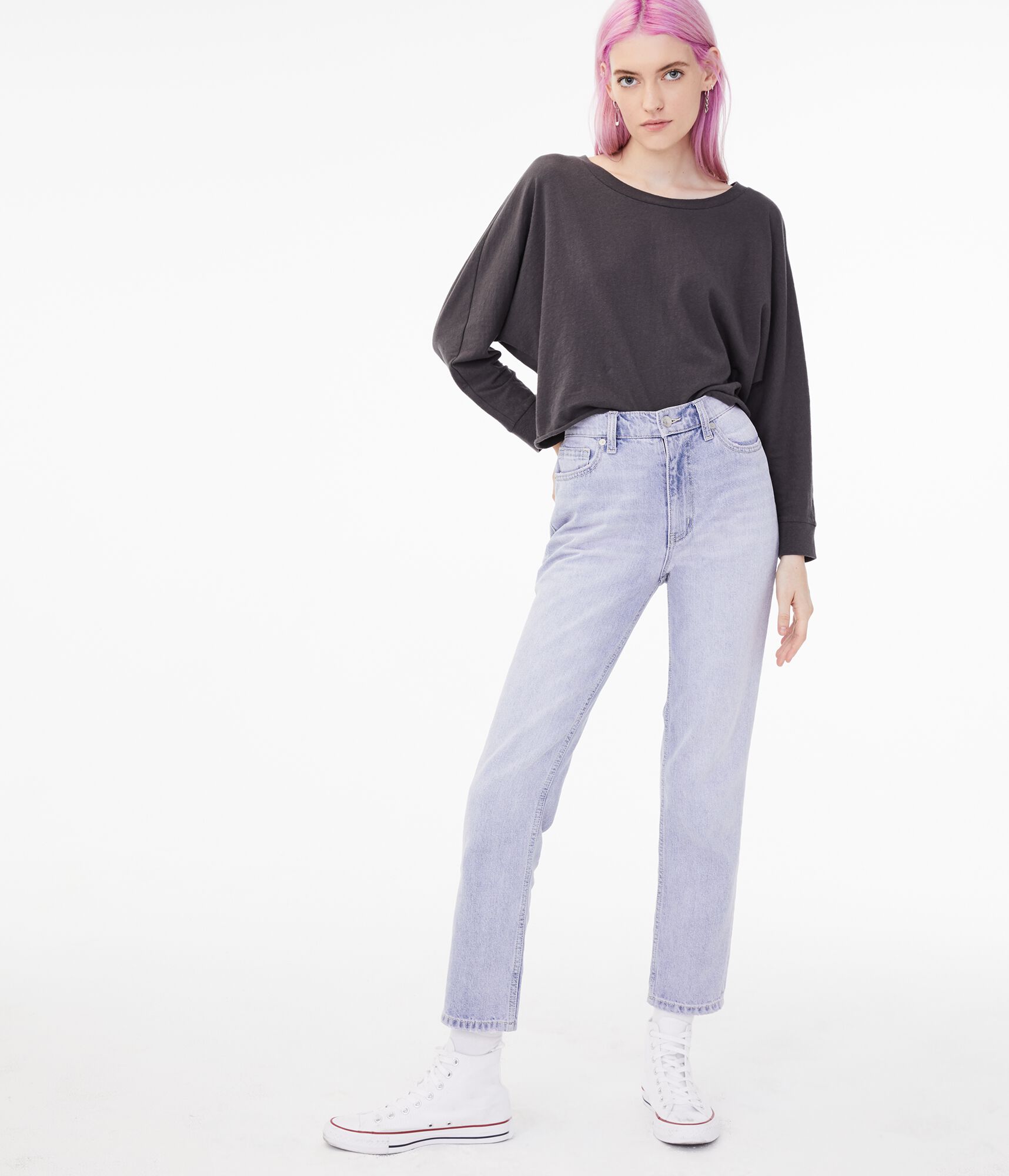 Real Denim High-Rise Ankle Mom Jean