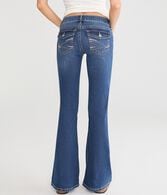 Super Low-Rise Flare Pocket Stitch Jean