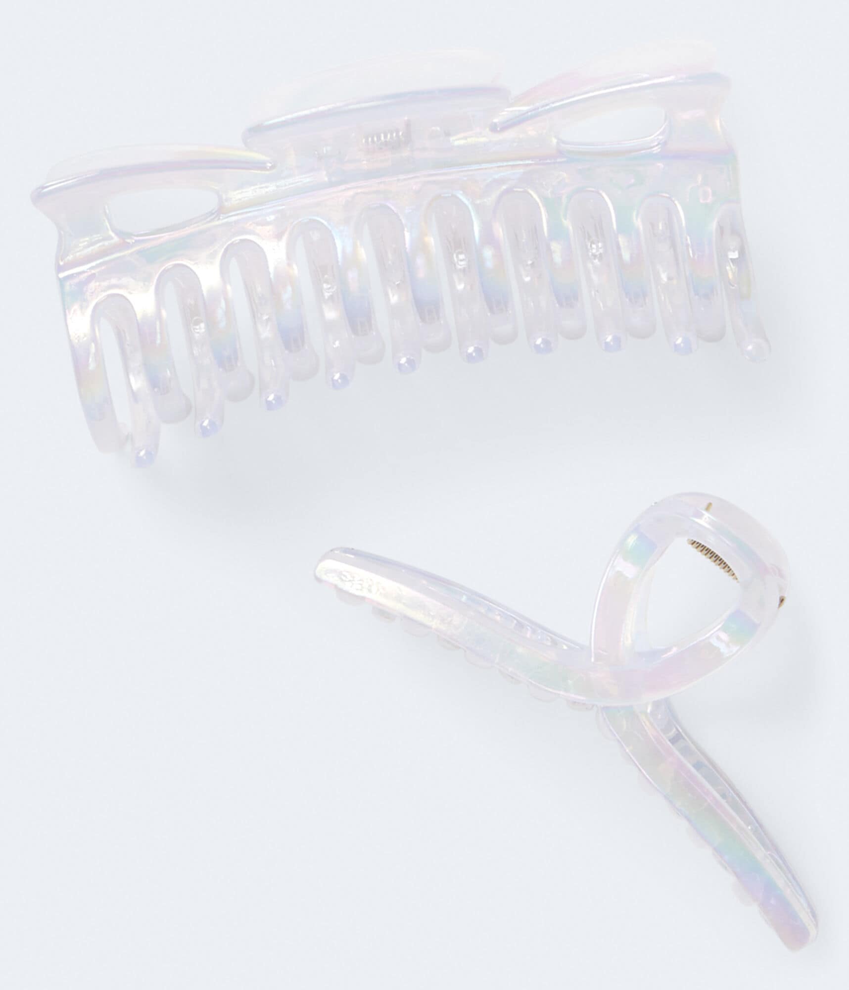 Iridescent Mixed Claw Hair Clip 2-Pack