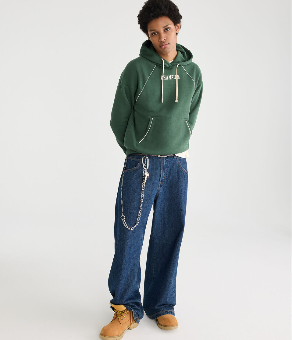 Champion Logo Piped Pullover Hoodie