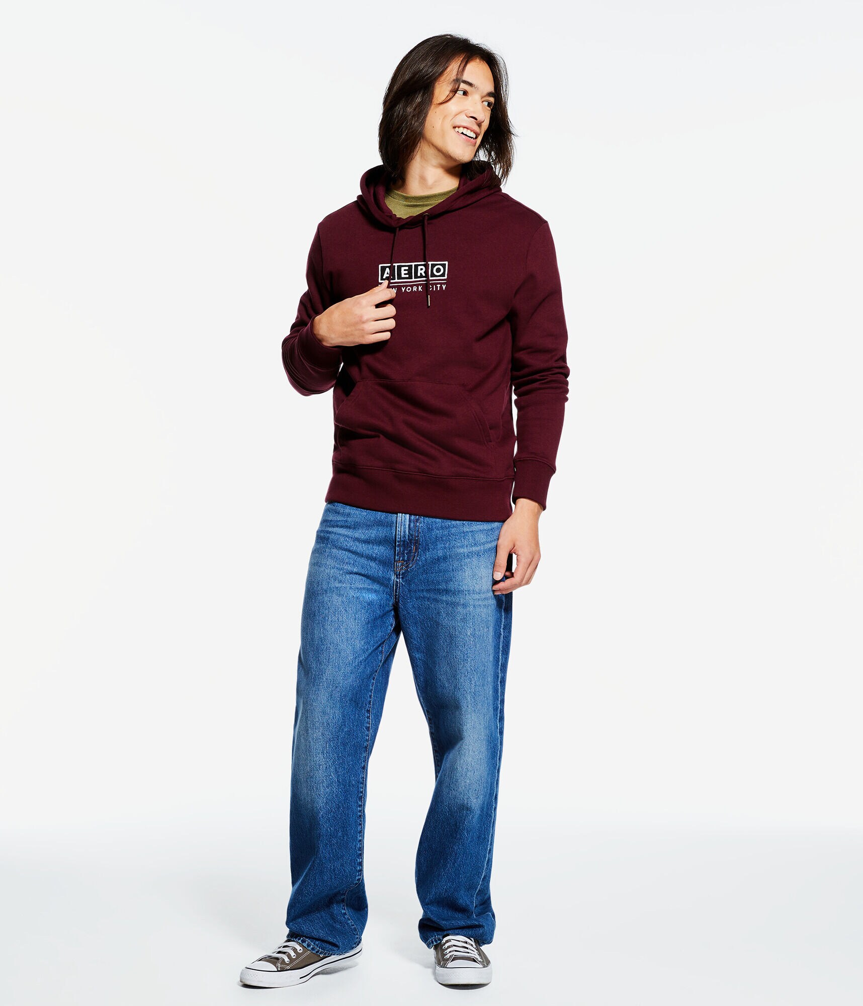 Aero Block Logo Heritage Pullover Hoodie