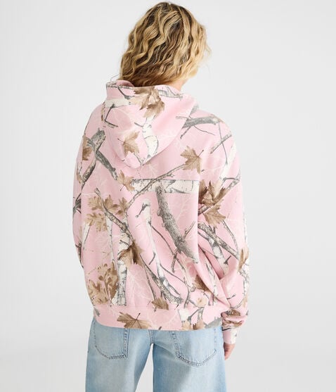 Cloud Soft Forest Camo Boxy Pullover Hoodie
