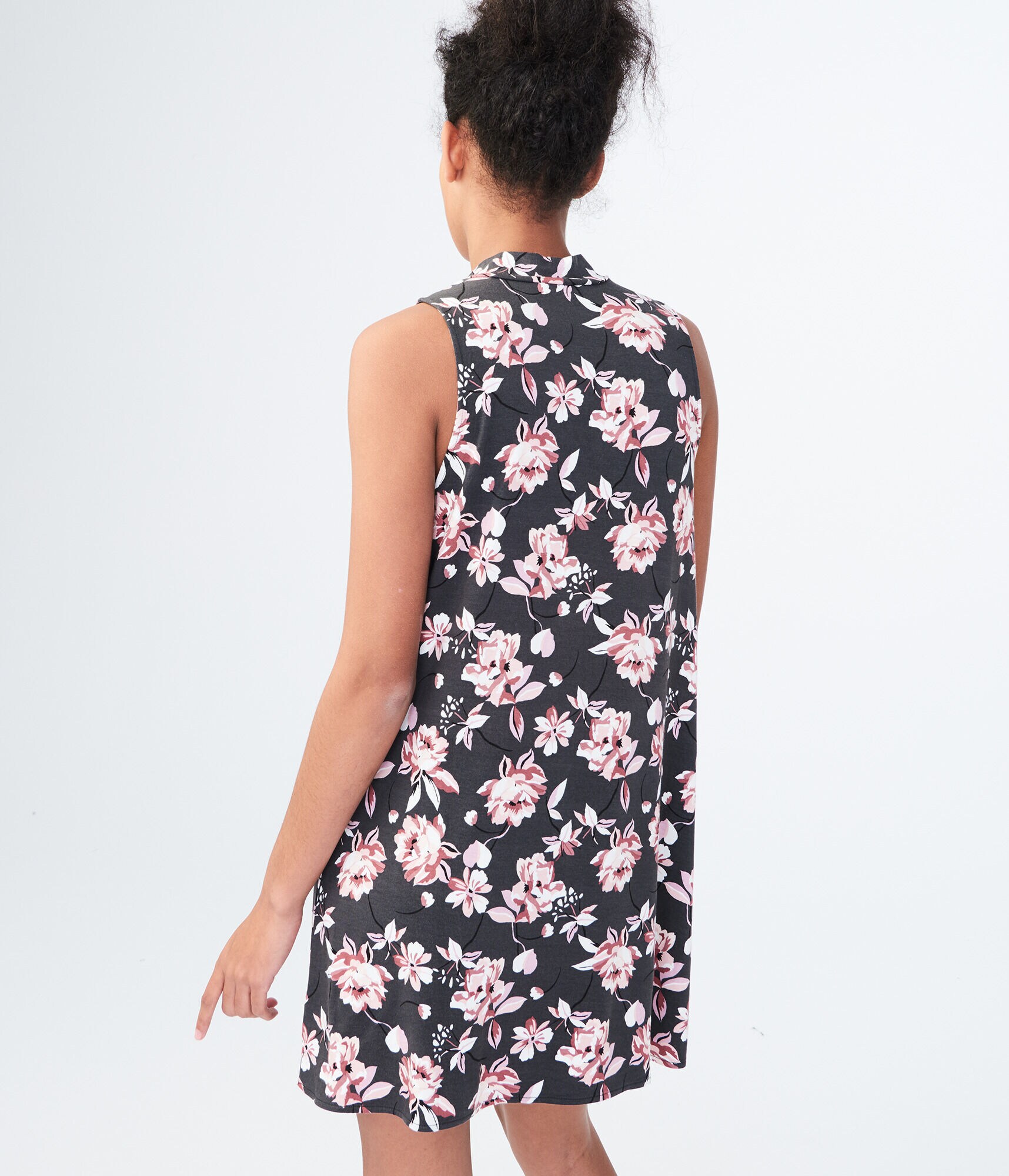 Floral Choker Swing Dress