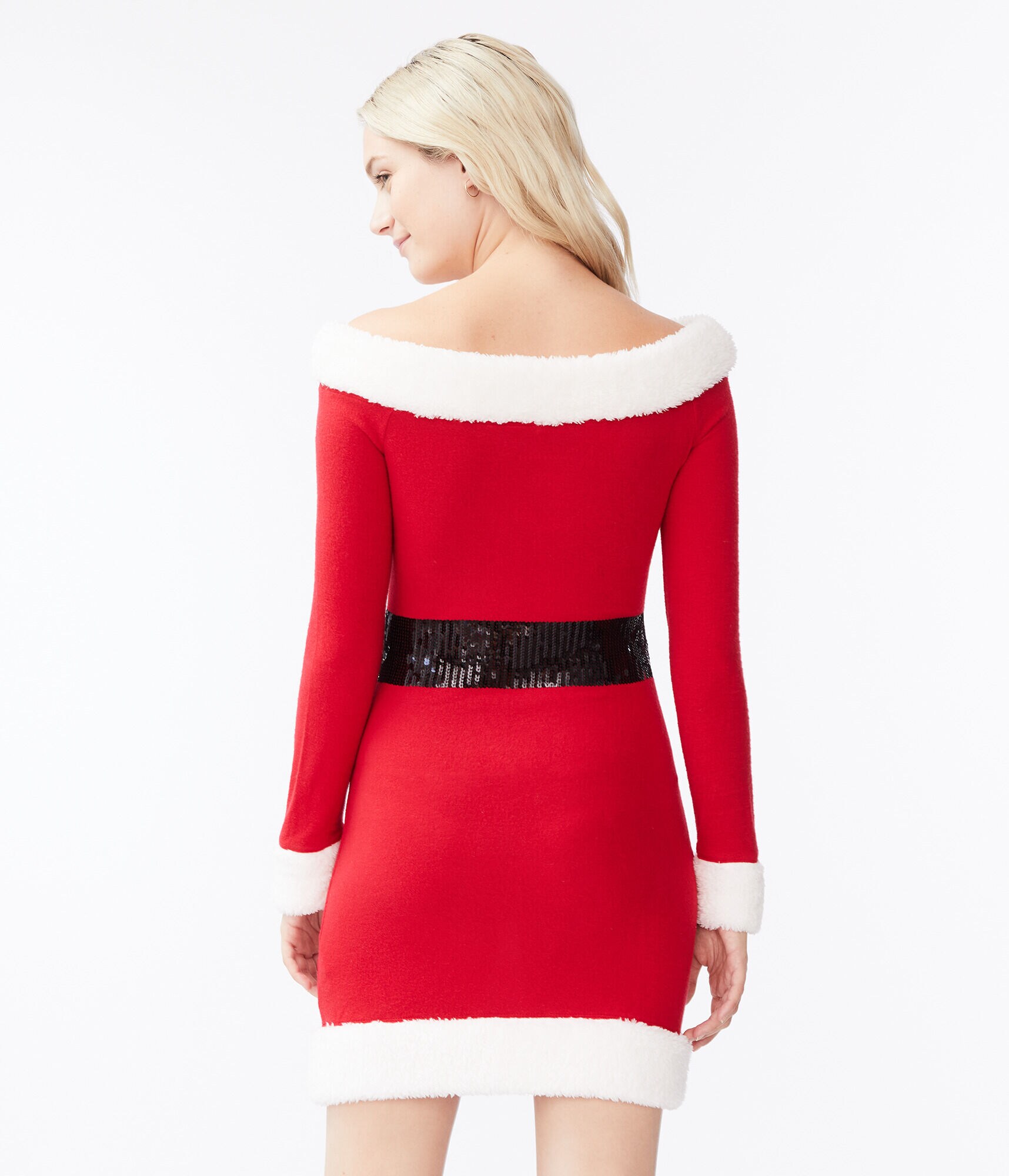 Santa Off-The-Shoulder Sleep Dress