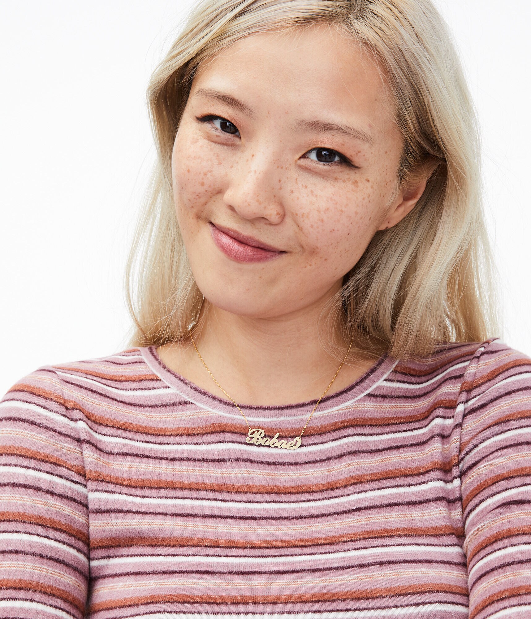 Long Sleeve Striped Shrunken Tee