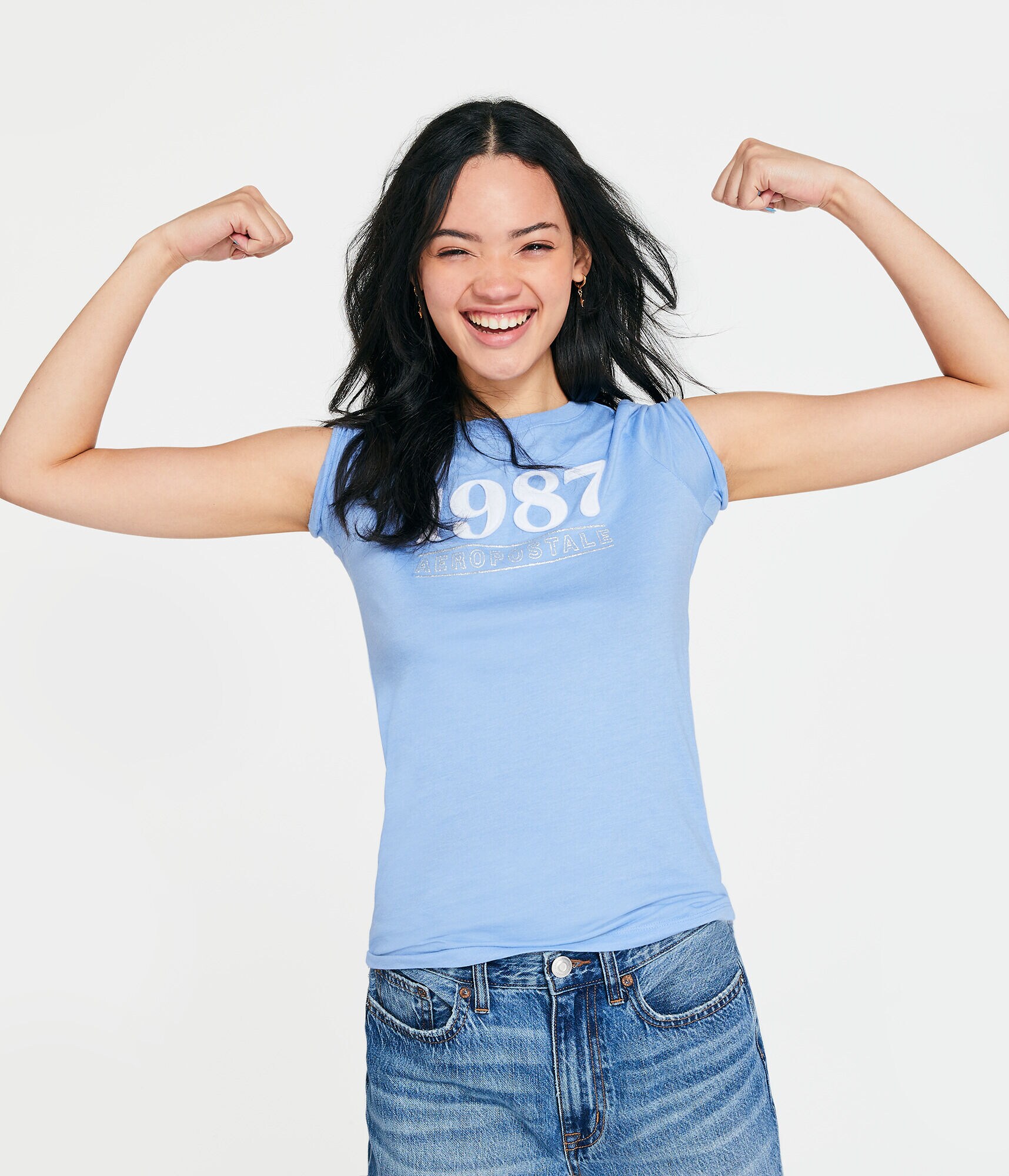 Aeropostale 1987 Appliqu&eacute; Graphic Tee