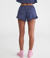 Ruffled Knit Sleep Shorts