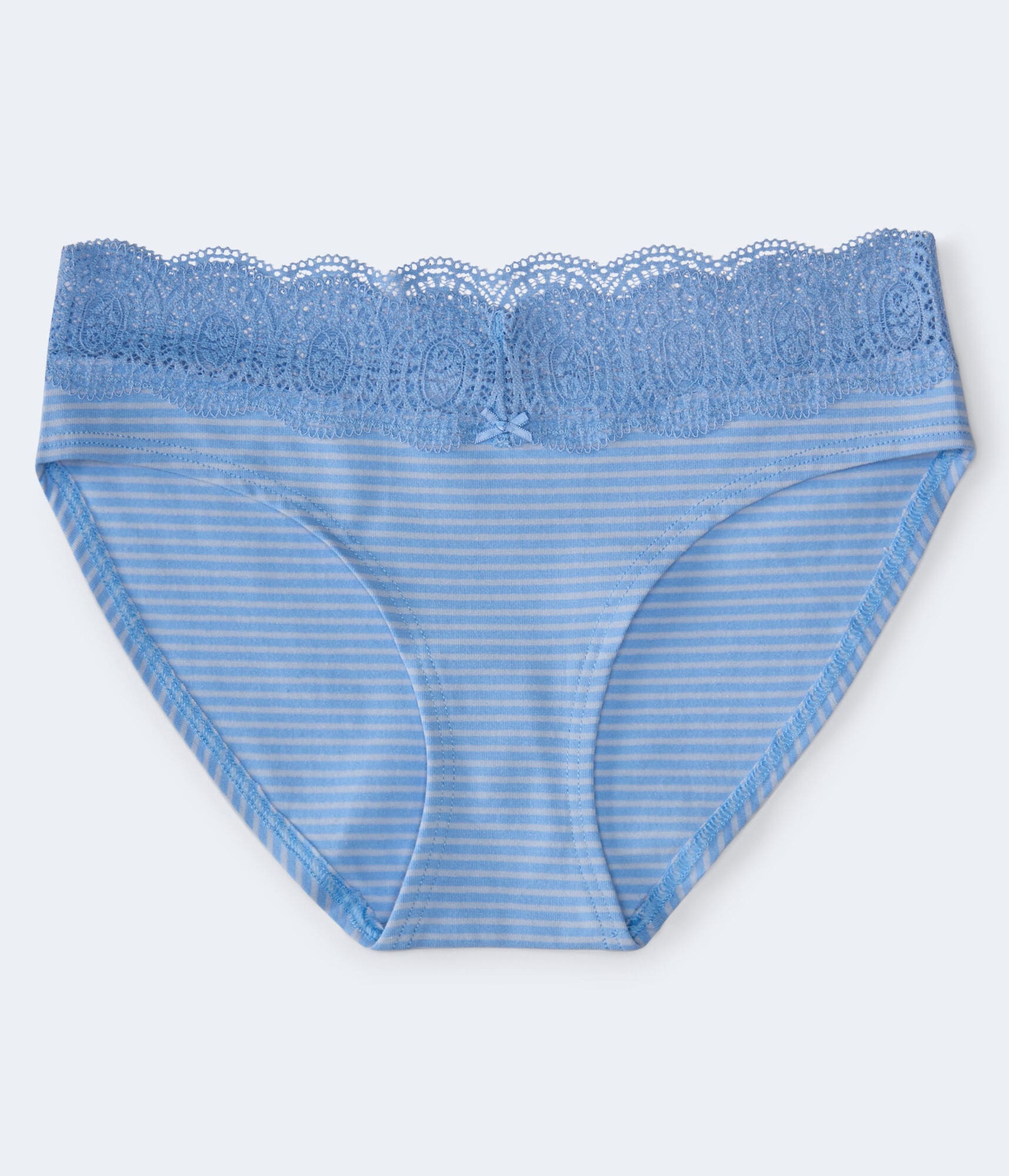 Printed Lace-Trim Hipster