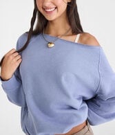 Cloud Soft Slash-Neck Bubble Sweatshirt