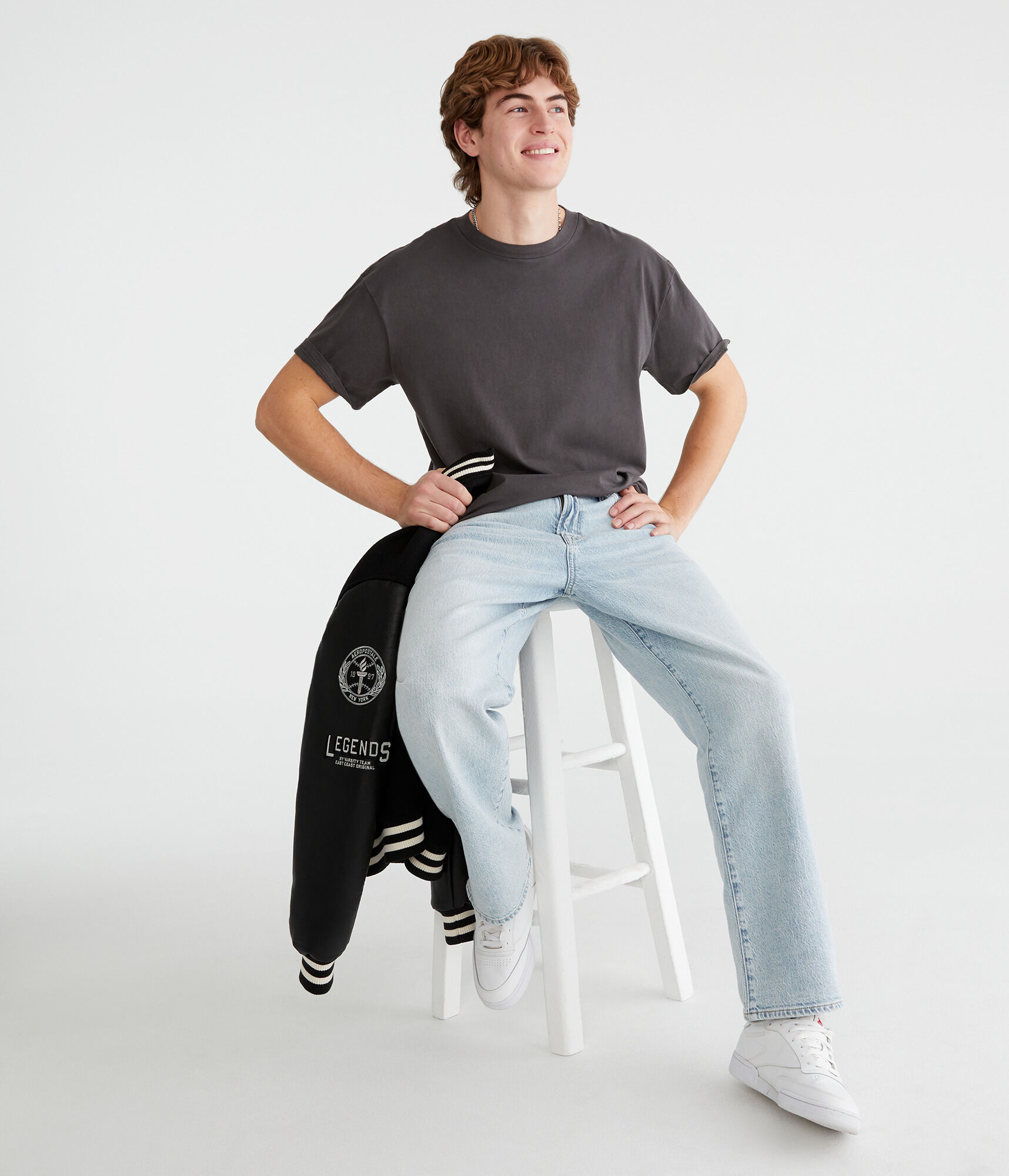 Tonal Logo Relaxed Fit Crew Tee