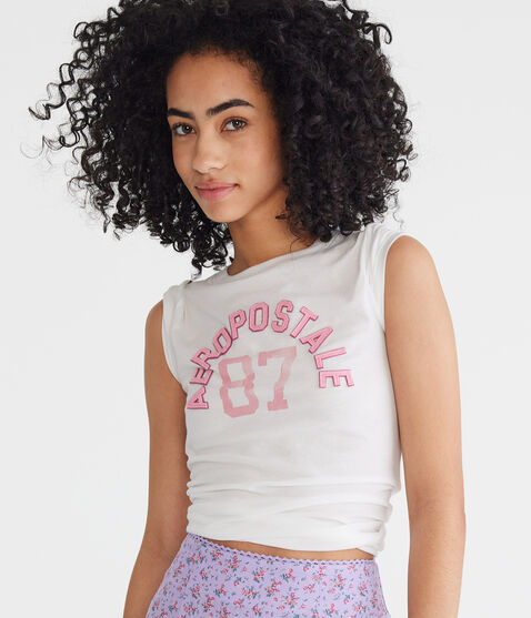 Aeropostale 87 Arch Appliqué Graphic Tee Aeropostale 87 Arch Appliqué Graphic Tee