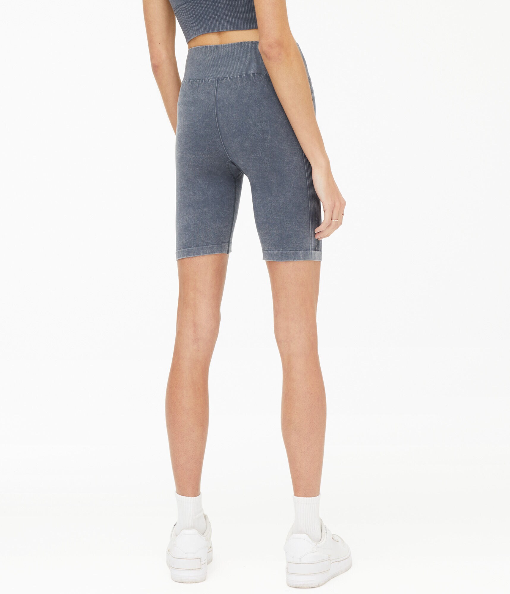 Acid Wash Seamless High-Rise Bike Shorts