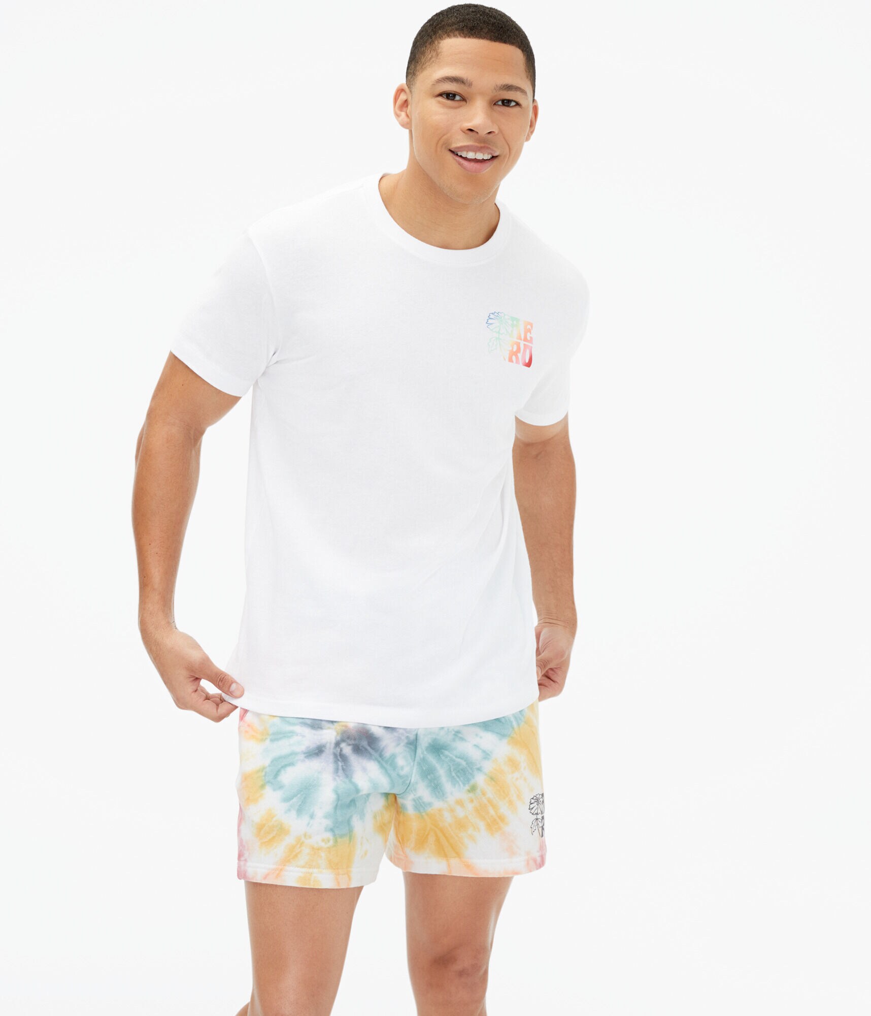 Aero Rainbow Flower Graphic Tee