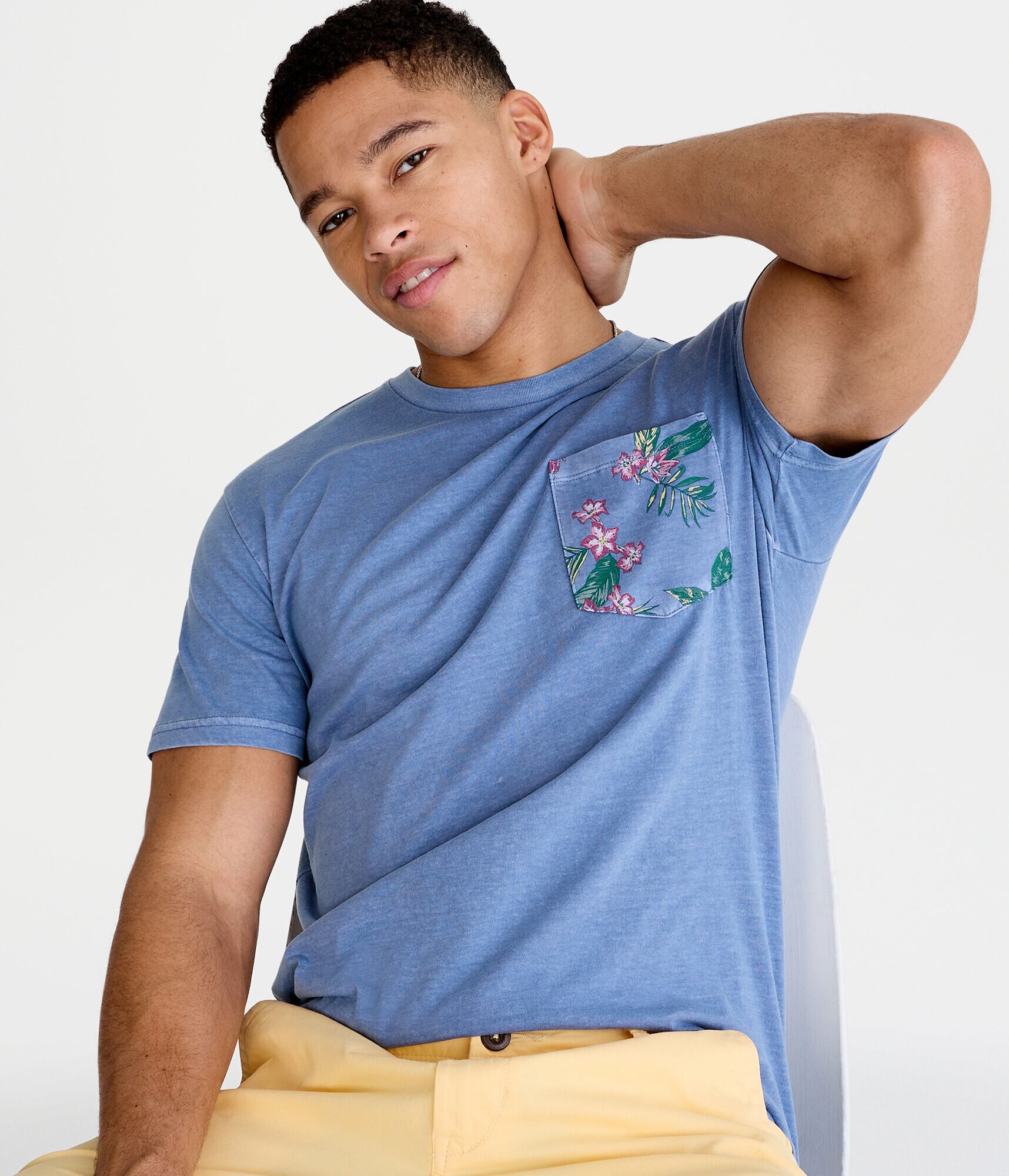 Floral Pocket Crew Tee