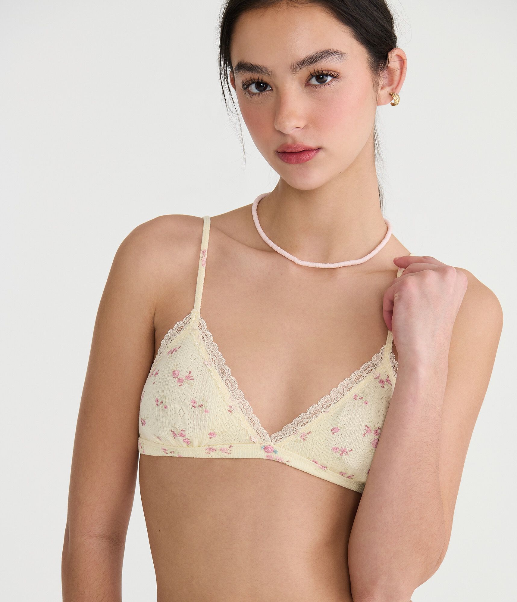 Floral Lace Triangle Bralette