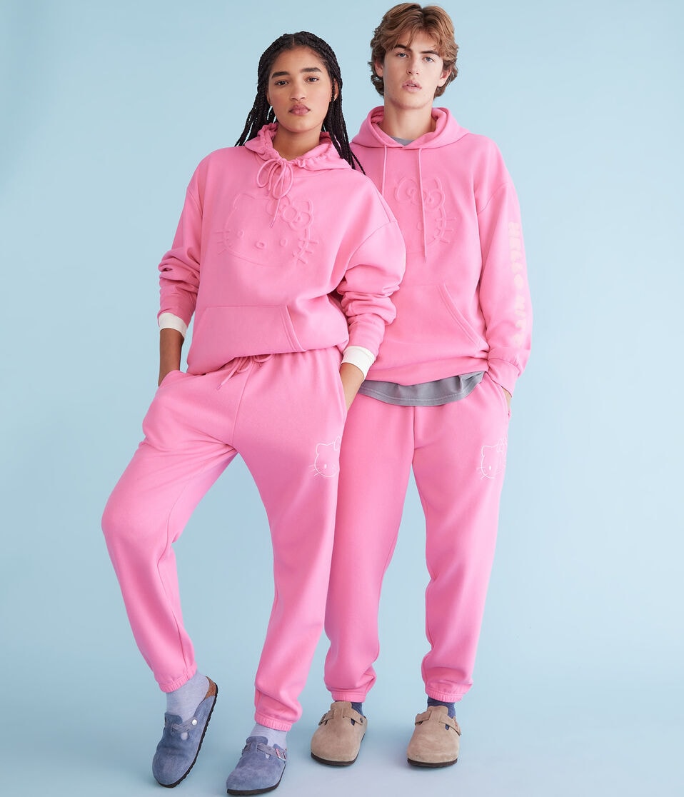 Hello Kitty Embroidered Face Jogger Sweatpants