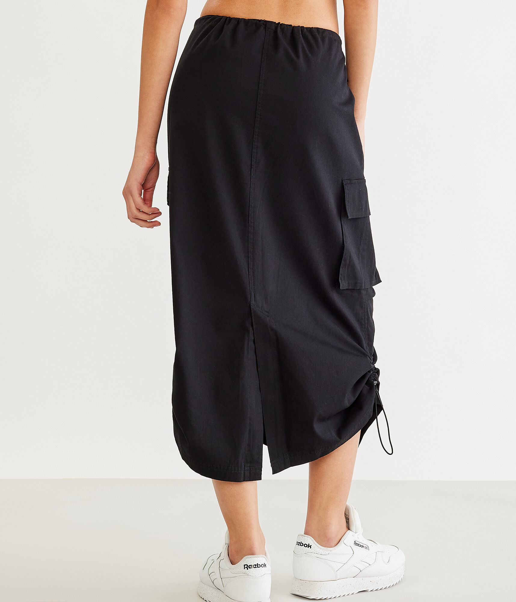 Parachute Cargo Midi Skirt