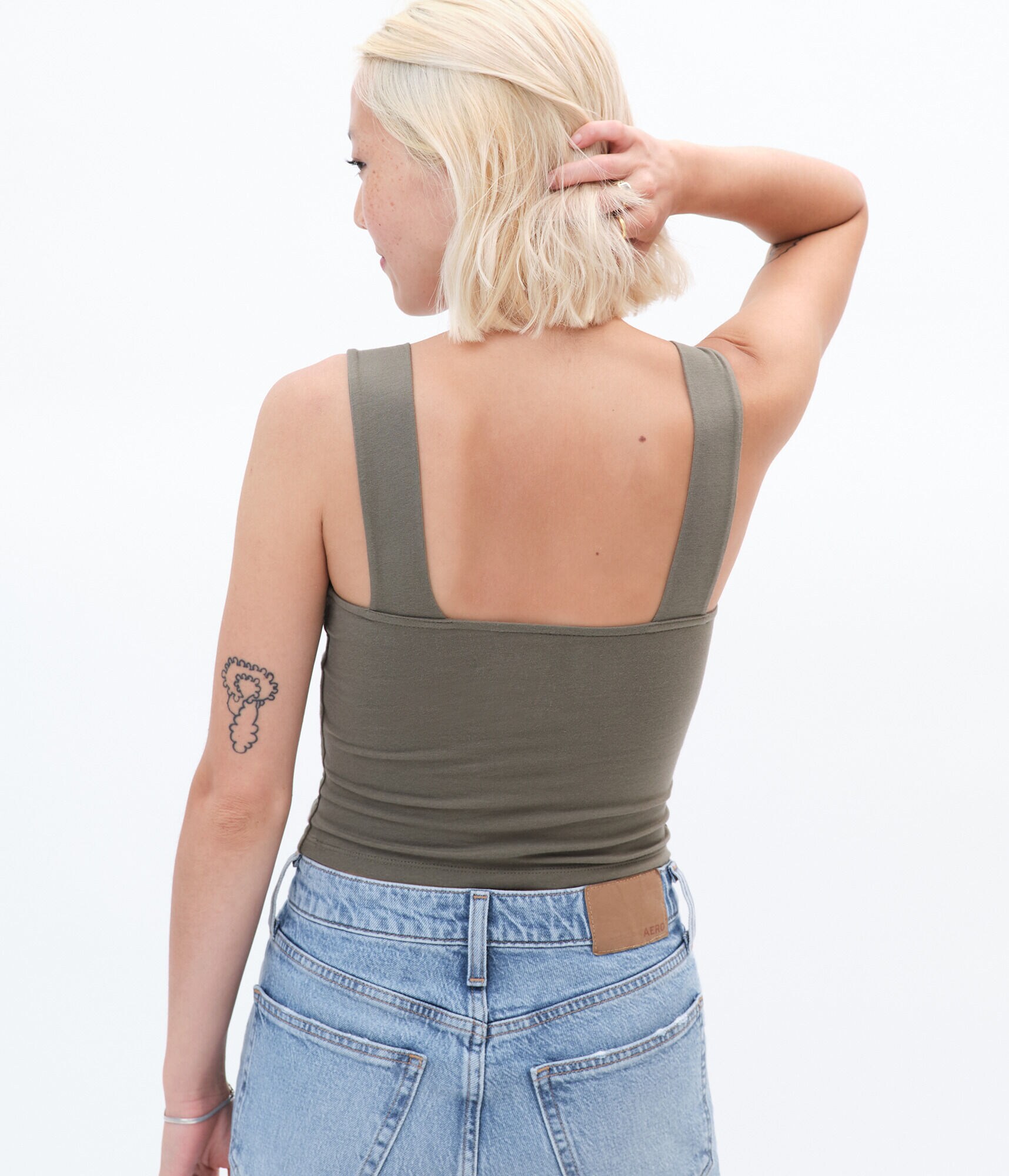 Square-Neck Crop Top