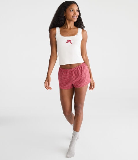 Graphic Lace-Trim Sleep Tank Graphic Lace-Trim Sleep Tank
