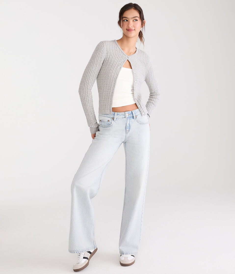 Low-Rise Baggy Wide Leg Star Pocket Jean