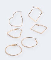 Shapes Hoop Earring 3-Pack
