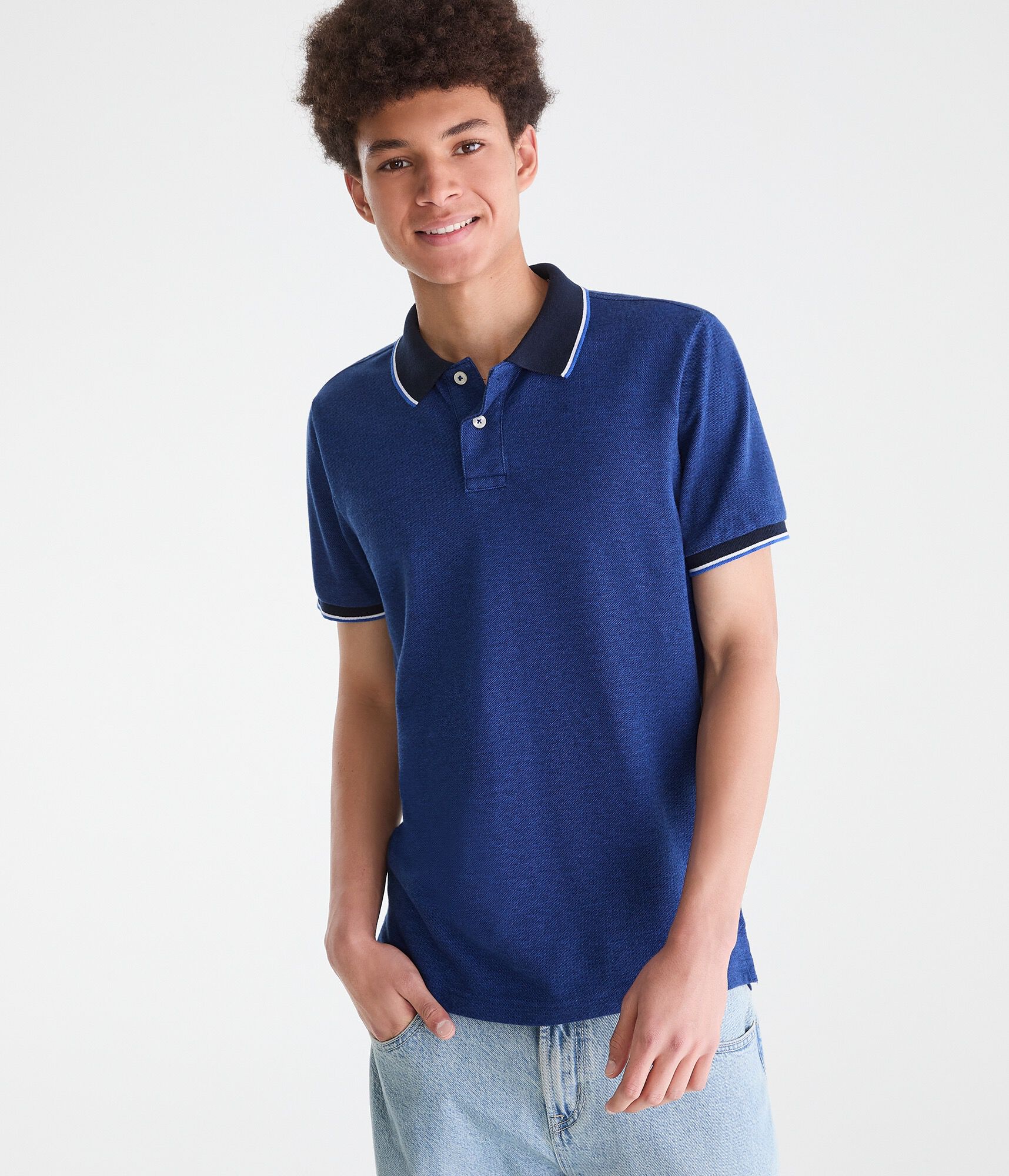 Contrast Tipped Piqu&eacute; Polo