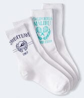 Sporty Girl Crew Sock 2-Pack