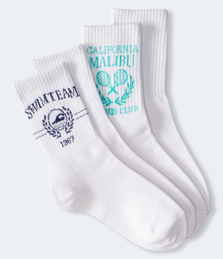 Sporty Girl Crew Sock 2-Pack