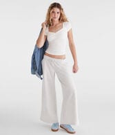 Mid-Rise Super Wide Leg Sweatpants