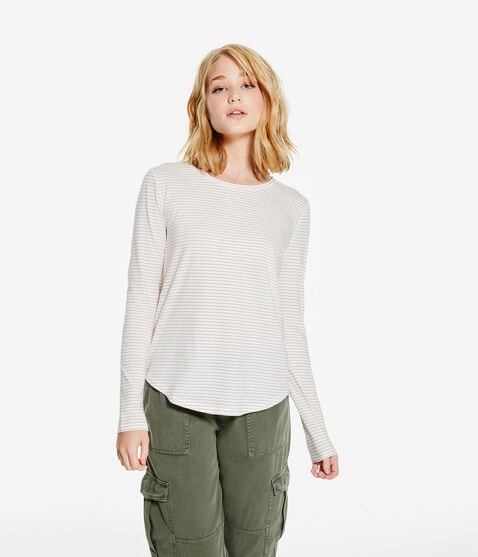 Long Sleeve Striped Crew Tee Long Sleeve Striped Crew Tee