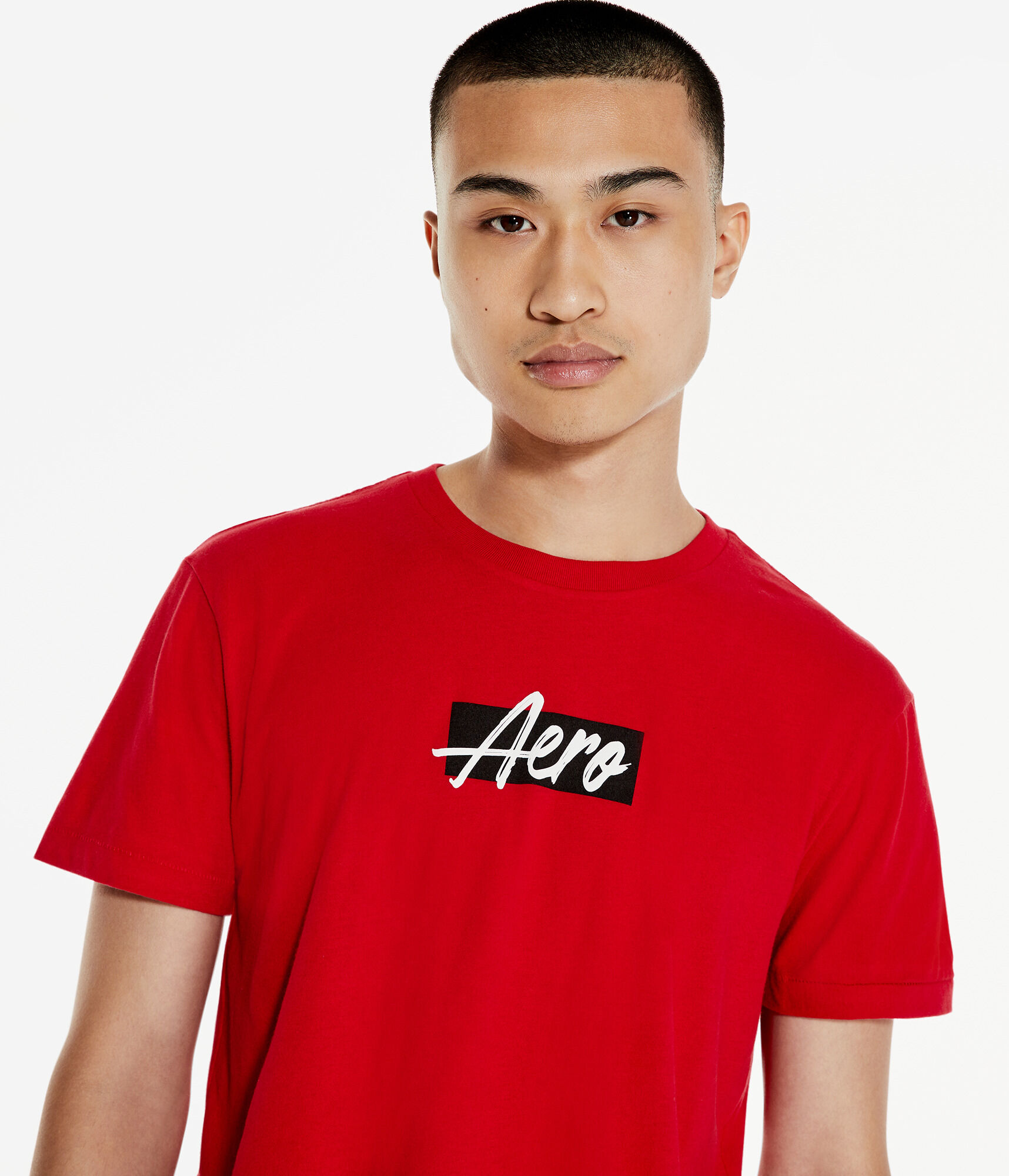 Aero Script Box Logo Graphic Tee
