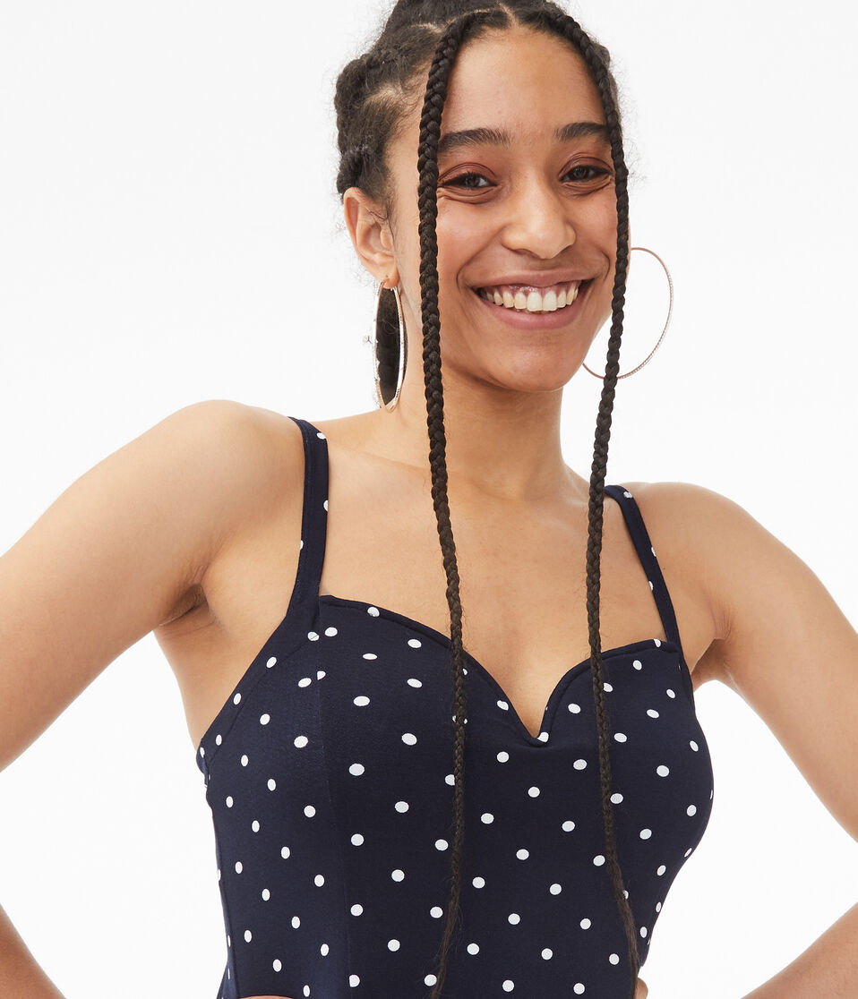 Polka Dot Tie-Back Romper