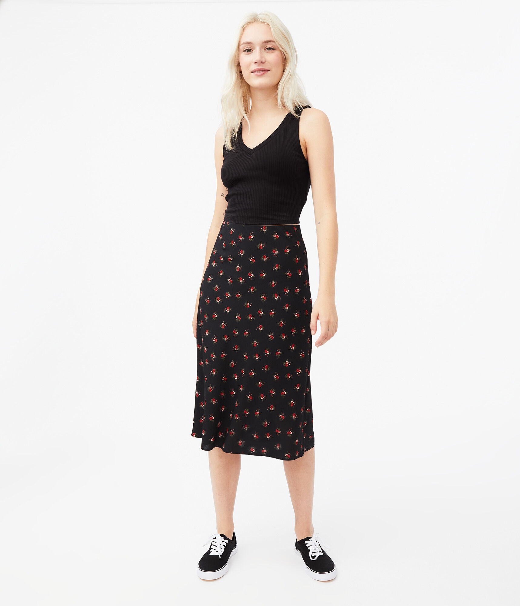 Floral Midi Skirt
