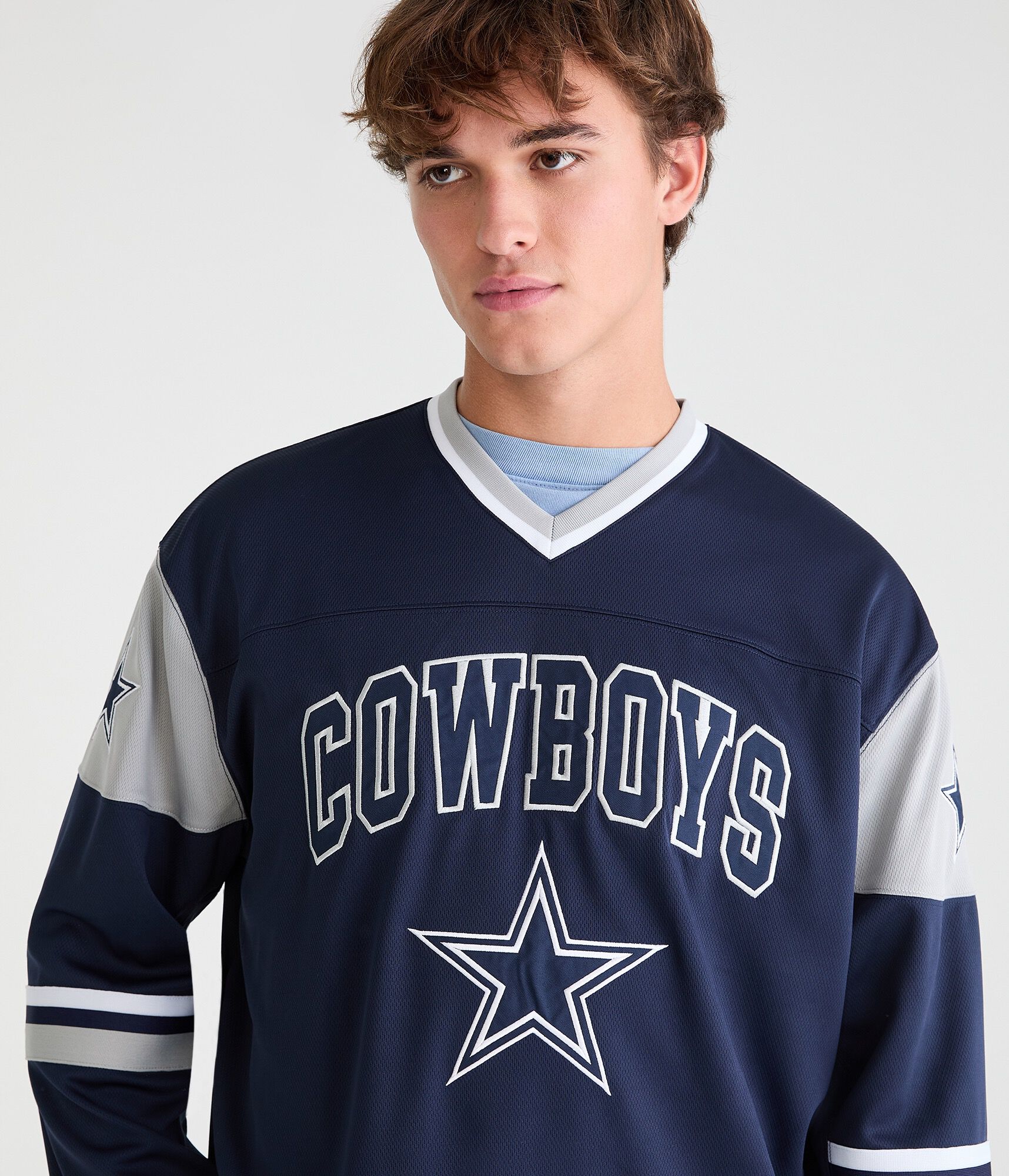 Long Sleeve Dallas Cowboys V-Neck Top