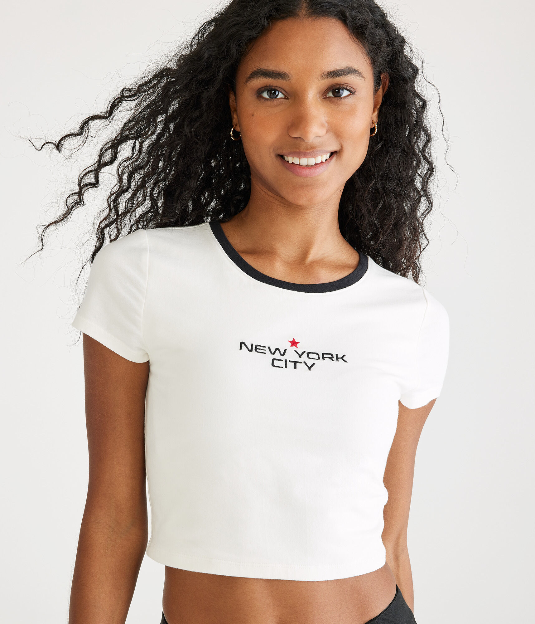 Seriously Soft New York City Ringer Graphic Baby Tee