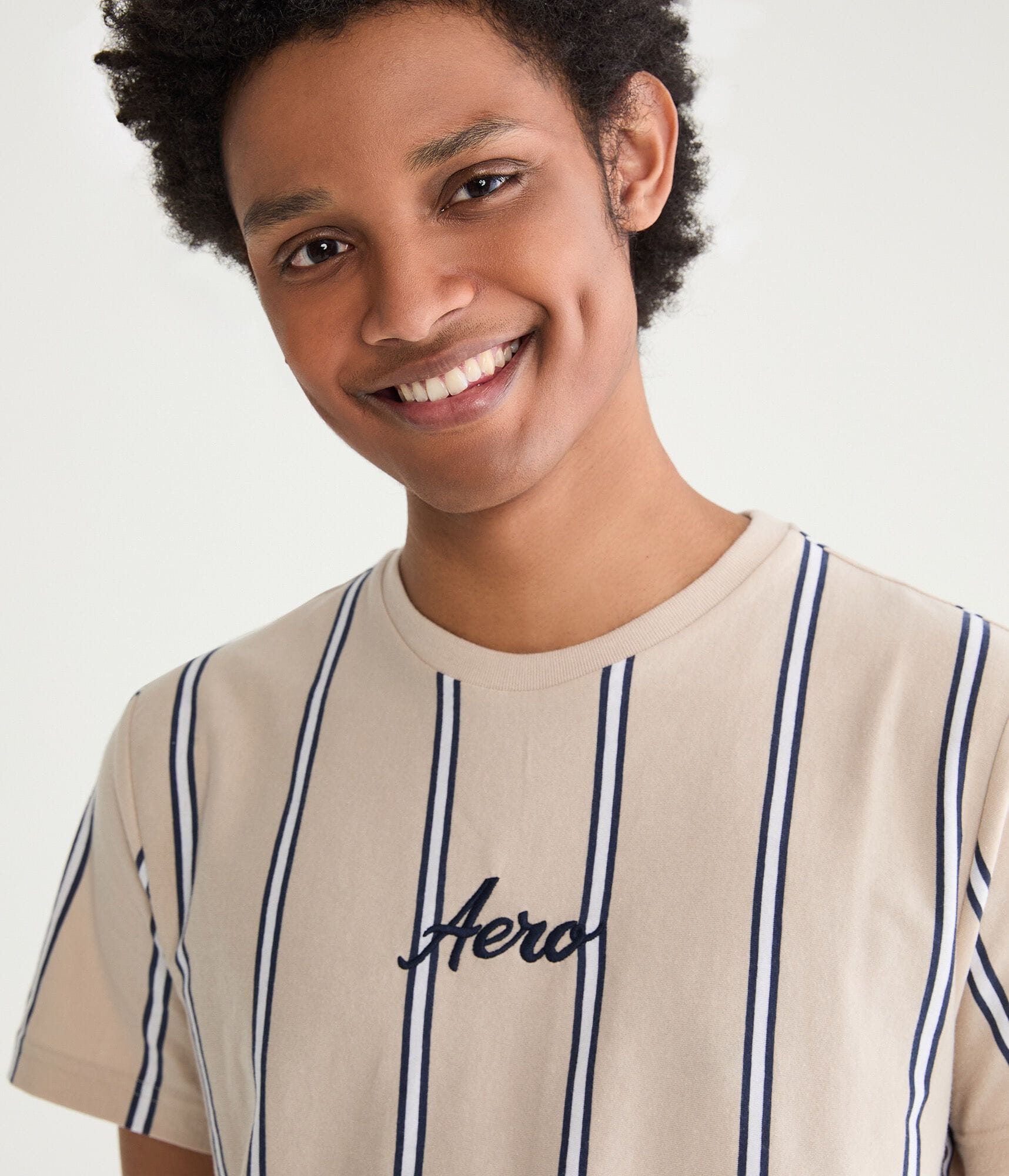 Vertical Stripe Logo Graphic Tee