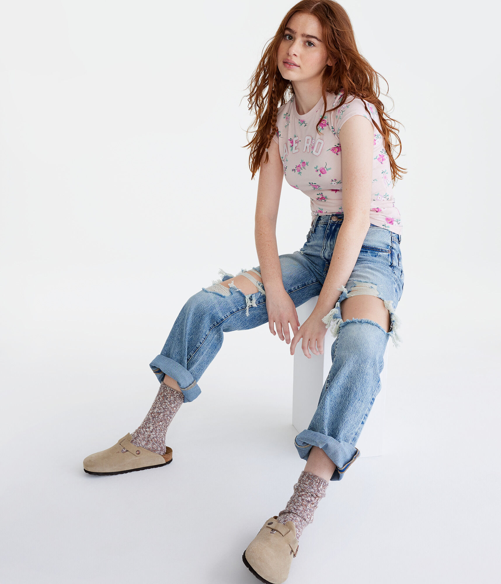 Aero Floral Appliqu&eacute; Graphic Tee