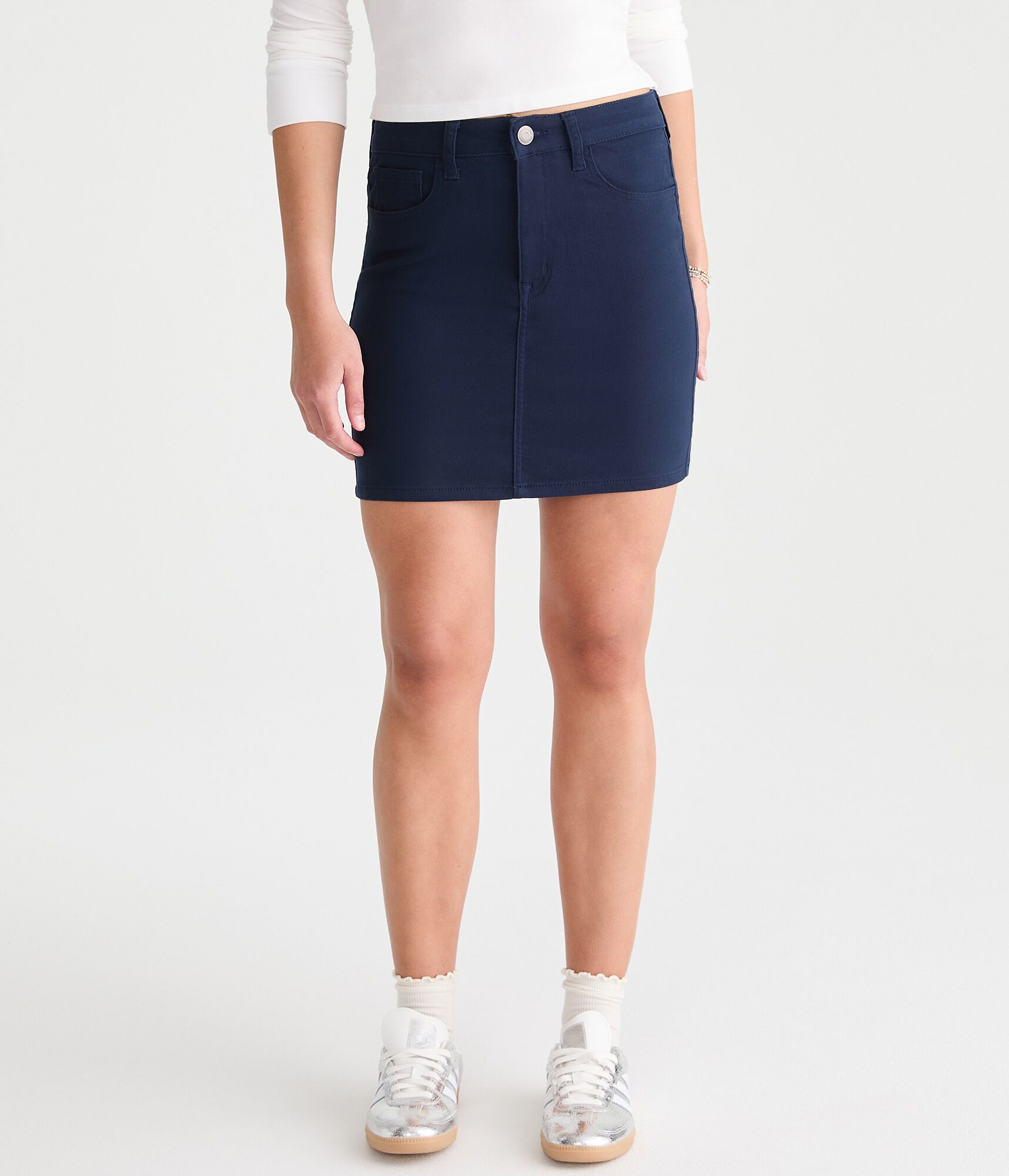 High-Waisted 16" Uniform Skirt