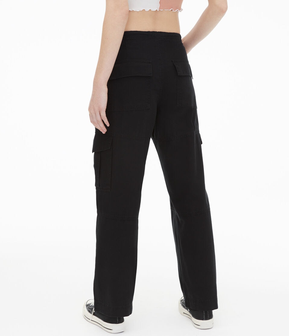 High-Rise Wide Leg Cargo Pants
