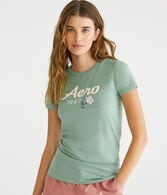 Aero Script Rose Appliqué Graphic Tee