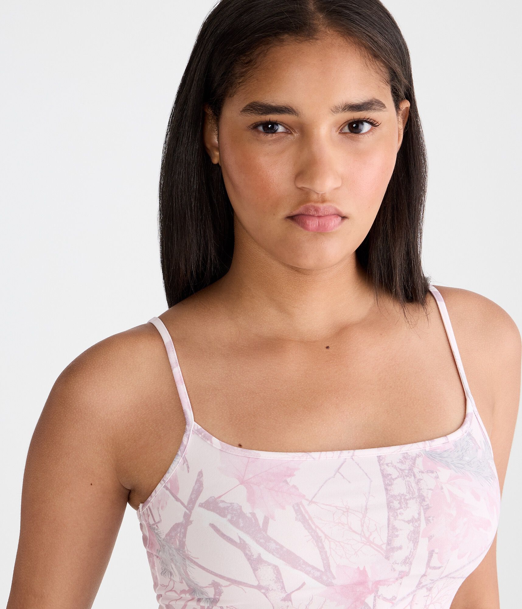 Buttery Soft Forest Camo Square-Neck Cami