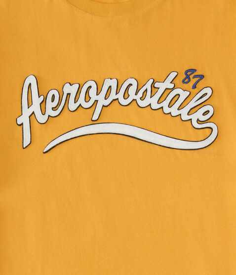 Aeropostale 87 Script Appliqué Graphic Tee Aeropostale 87 Script Appliqué Graphic Tee