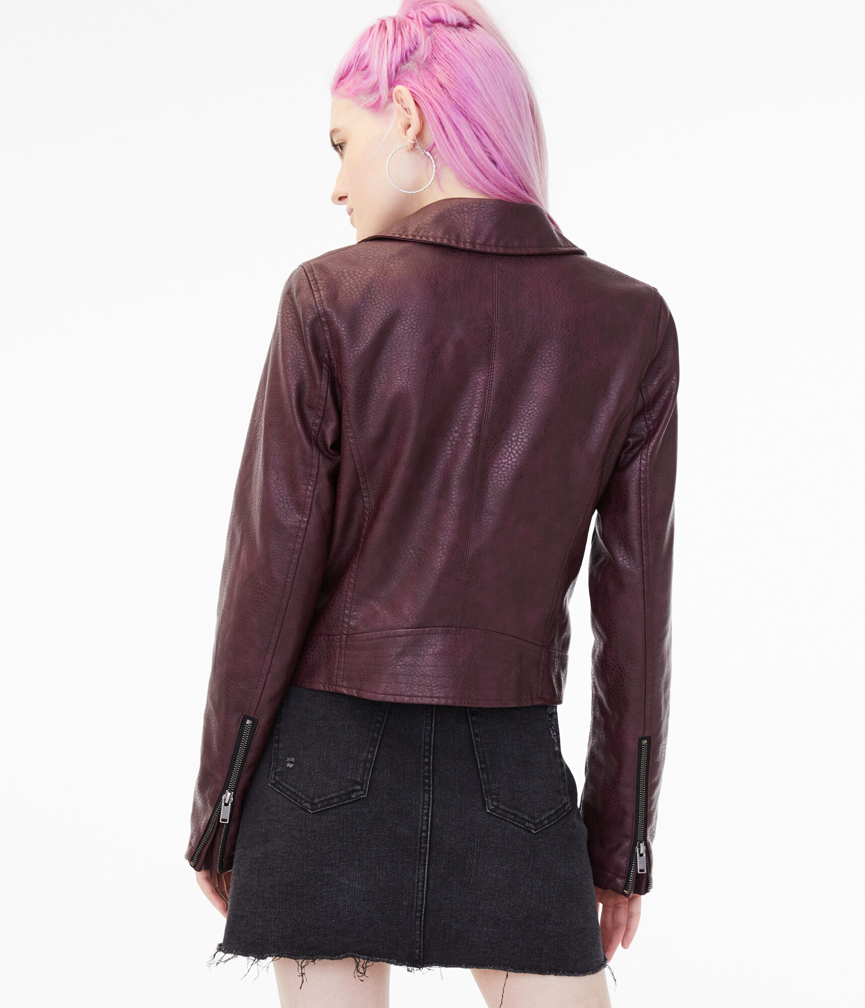 Faux Leather Moto Jacket