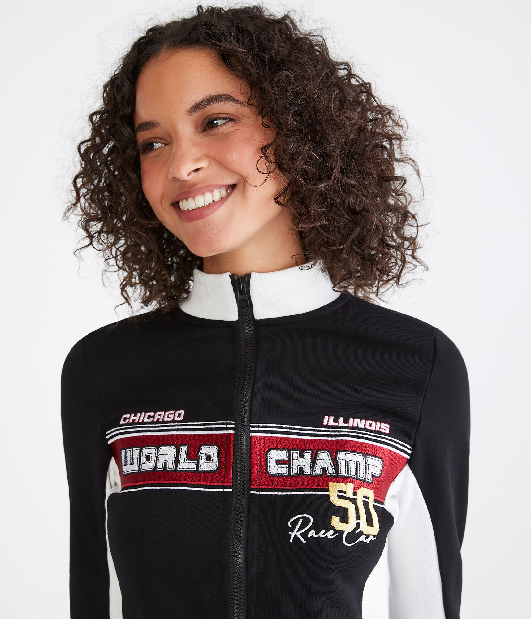 Long Sleeve Racing Full-Zip Fleece Top