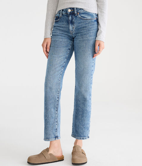 Mid-Rise Straight Ankle Jean