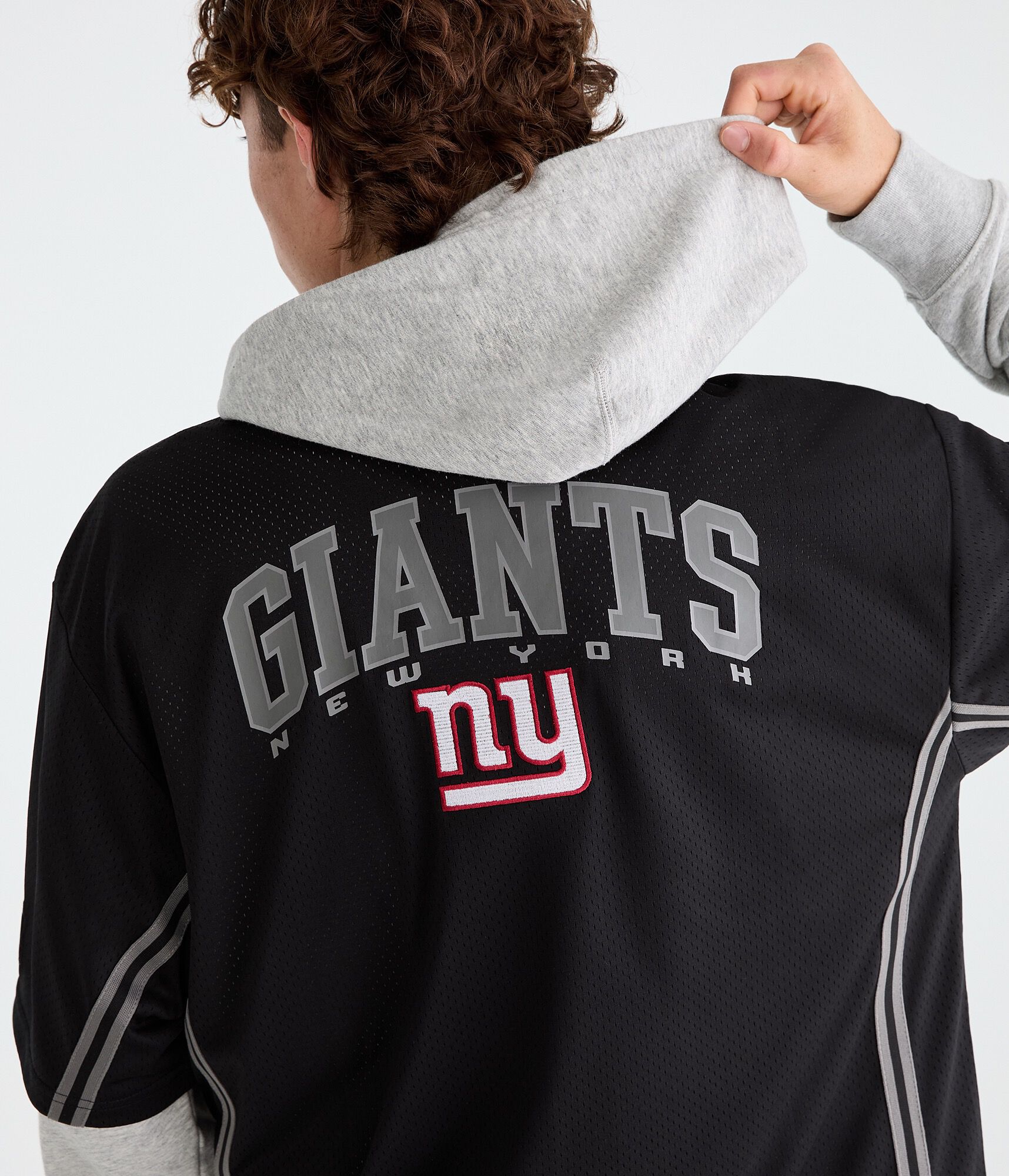 New York Giants Striped Mesh Top