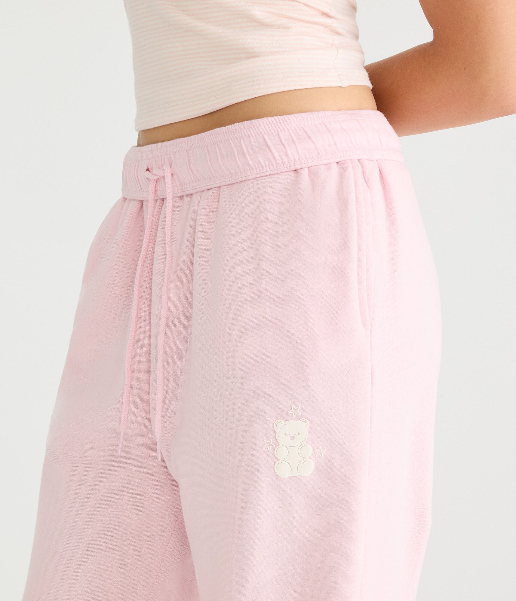 Cloud Soft Star Bear High-Rise Straight Leg Sweatpants